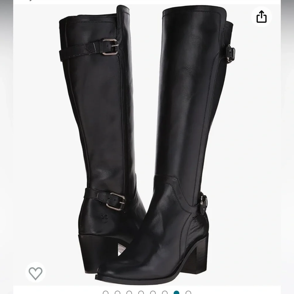 Frye Knee Length Leather Boots - Picture 1 of 8